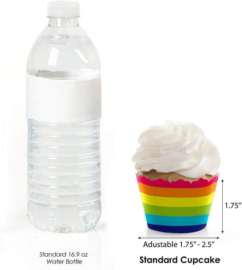 Big Dot of Happiness - Love is Love - Pride Rainbow Party Decorations - Party Cupcake Wrappers - Set of 12...
