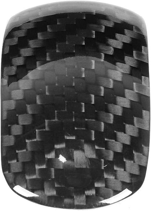 Gear Shift Knob Cover Trim, Carbon Fiber Car Gear Shift Knob Cover Trim Decoration Fit for Mustang 2014-2018...