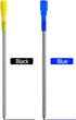 DUNBONG Black and Blue Ink Pen Refills Replacement Metal Ballpoint Refill 3.2 in for Big Diamond or Crystal Pen and Stylus Pens Pack of 5 (Blue).....