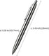 6 Pcs Retractable Metal Ballpoint Pens, for Gift, Business, Office, 1.0mm Medium Point Black Ink, 12 Extras Replaceable Metal Refills - Stainess S...
