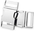 CooBigo 5 Pack Metal Side Release Buckle 1 Inch Dog Collar Buckles Clip for Harnesses Leather Strap Backpack Webbing - Silver (Inner Dia.25mm)...