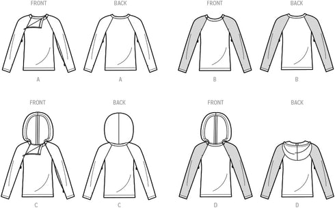 Simplicity Unisex Dual Port Access Chemo Top and Hoodie Sewing Pattern Kit, Code S9723, Sizes XS-S-M-L-XL, Multicolor...