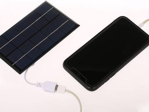 Portable Solar Charger with USB Port 2W/5V Mini Solar Panel Monocrystalline Silicon Compact Solar Panel Phone Cellphone Power Bank Charger for Cam...