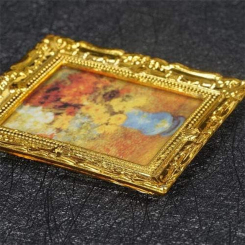 Elegant 1:12 Miniature Wooden Adornment Picture of Phnom Penh for minihouse Furniture Landscape, Handcraft scale Miniature Painting Picture Photo ...