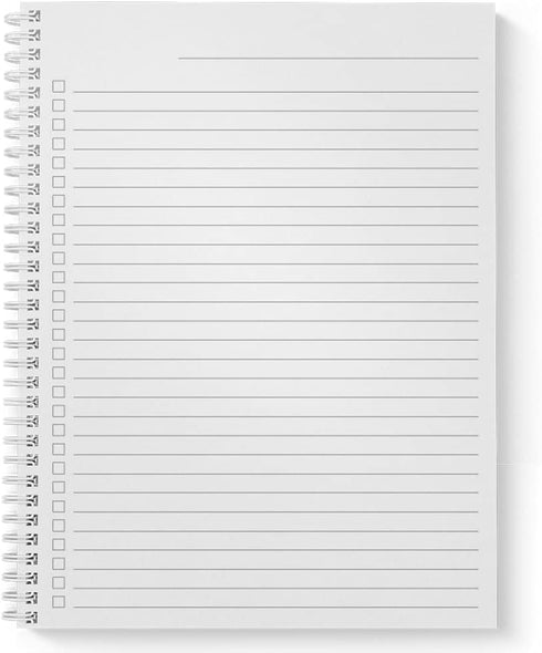 Softcover Not Everything 8.5" x 11" Motivational Spiral Notebook/Journal, 120 Checklist Pages, Durable Gloss Laminated Cover, White Wire-o Spiral....