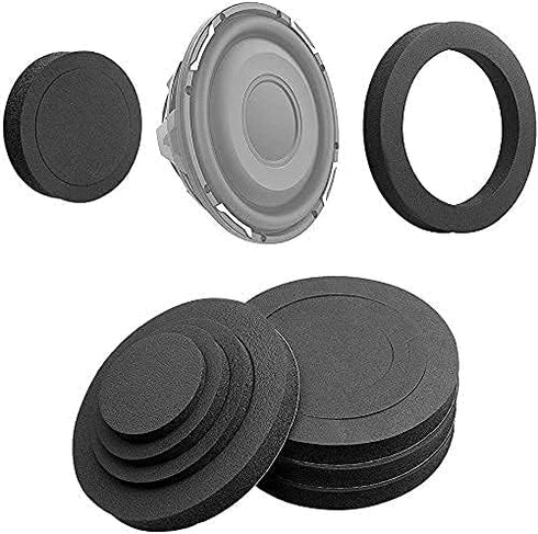 RDBS 6" 6.5" 6.75" Car Speaker Foam Rings Universal Self Adhesive Speaker Fast Rings Sponge Bass Blocker Kit Waterproof High Rebound EVA Foam Spea...