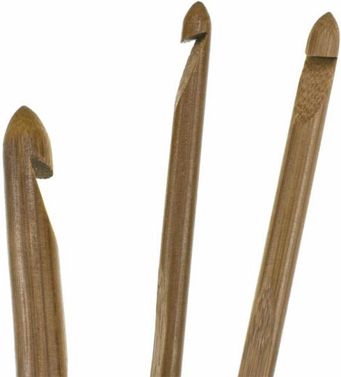 12 Pieces Bamboo Crochet Hooks Set, Large Crocheting Hook Knitting Needles for Coarse Yarn (12 Sizes 3mm to 10mm in Diameter)......