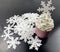 48pcs Edible Christmas Snowflakes White Cupcake Cake Toppers Decoration with Plastic Box Package for Chirstmas Winter Frozen Theme Party...