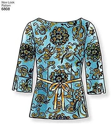 New Look Sewing Pattern 6808 Misses Tops, Size A (8-10-12-14-16-18)...