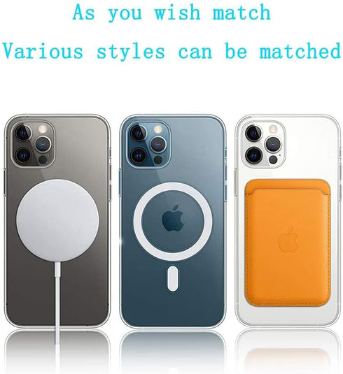 Magnetic Clear Case for iPhone 11 Pro with Mag-Safe Wireless Charging,Anti-Yellow Soft Silicone TPU Protective Case with Magnets Crystal Clear Cov...