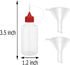 12 Pcs 1 Ounce Needle Tip Glue Bottle 30 mL Plastic Dropper Bottles with 2 Pcs Mini Funnel for Small Gluing Projects, Paper Quilling DIY Craft, Ac...
