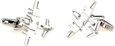 Airplane Plane Hercules Transport Aeroplane Airplane Lockheed C-130 AC-130 Pair Cufflinks in Presentation Gift Box & Polishing Cloth...