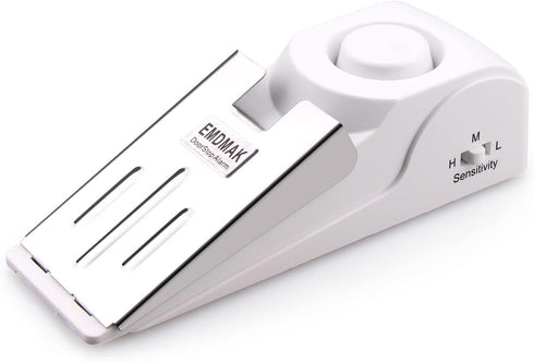EMDMAK Door Stop Alarm with 120DB Siren Door Stop for Home & Travel (White) (Pack of 1)...