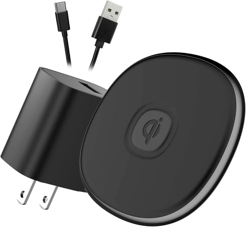 NANAMI Wireless Charger, Qi Certified 15W Max Fast Charging Pad with PD3.0 Adapter USB Phone Charger for iPhone 15/14/13/13 Pro/12/11/XS Max,Samsu...