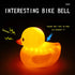 wonuu Rubber Duck Toy Car Ornaments Yellow Duck Car Dashboard Decorations Squeeze Duck Bicycle Horns with Propeller Helmet (Bright Rose-Light)...