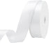 Maclemon 1-1/2 inch Wide 100 Yards Double Face White Satin Ribbon White Fabric Ribbon for Gift Wrapping Very Suitable for Weddings Decoration Bouq...