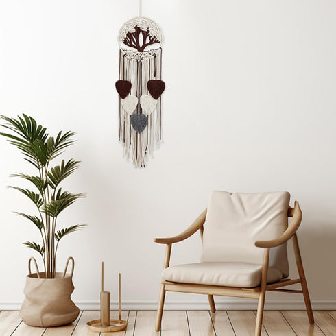 FREEBLOSS Tree of Life DIY Macrame Kit Leaves Macrame Tapestry Macrame Wall Hanging with Video Tutorials Macrame Wall Hanging Supplies Macrame Wal...