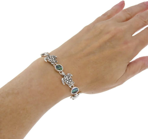 Sea Turtle Bracelet Charms with Abalone...