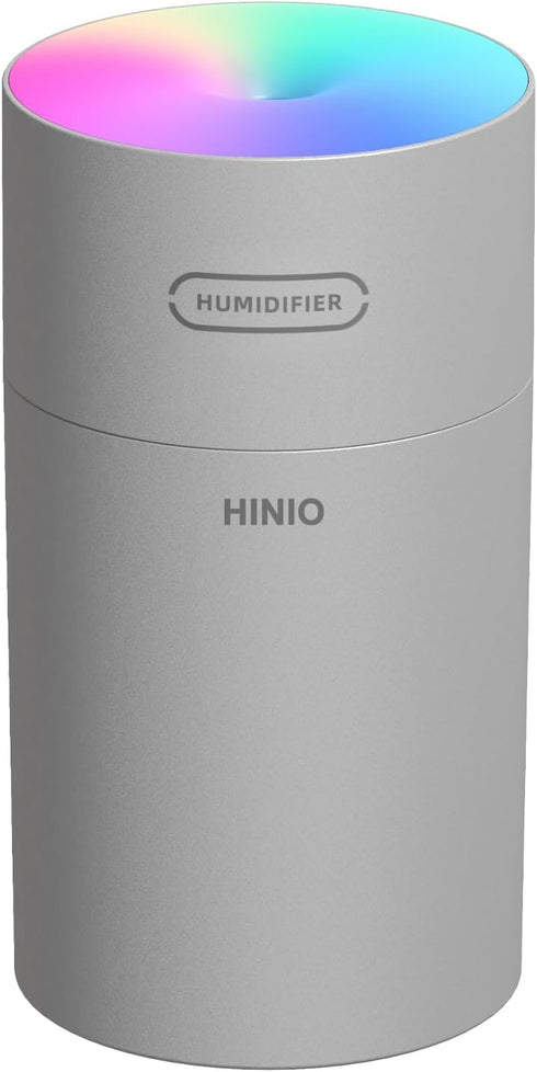 Portable Mini Humidifier, 270ml Small Cool Mist Humidifier with Colorful LED Night Light, USB Personal Desktop Humidifier for Car Office Home Trav...