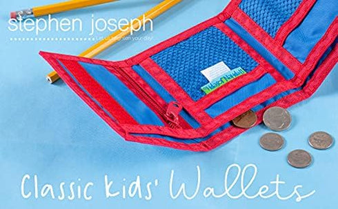 Stephen Joseph, Kids Unisex Wallet, Toddler Wallet for Boys and Girls with Applique Designs, Screen Printed Wallet with Zippered Coin Pocket, Fire...
