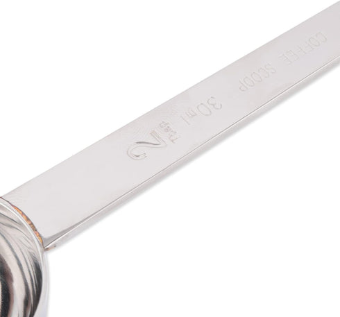 RSVP International Coffee Measuring Spoon, Long Handled Stainless Steel Scoop Multi-purpose for Baking, Ground Coffee, Beans or Loose Leaf Tea, Do...
