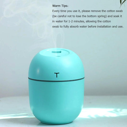 Colorful egg humidifier USB 220ml mini air humidifier 7 color night light changing portable cool Mist Small Humidifier for Travel, office, Baby ro...