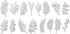 Leaves in 16 Shape Metal Cutting Dies Stencil Template Molds, Embossing Tool Die Cuts for Card Making Album Paper Scrapbooking DIY Etched Dies Cra...