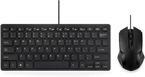 MCSaite Wired Mini Keyboard and Mouse Combo - with Keyboard Cover USB 60% Keyboard for Windows, PC, Laptop...