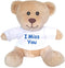 “I Miss You” Plush Teddy Bear - Super Cute 6” Small Plush Teddy Bear with Sweet Caring Message T-Shirt, Great for Gift, Gift Basket, Love, Militar...