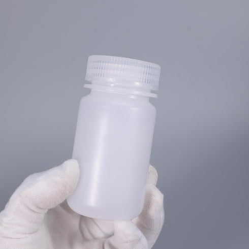 4.2 oz Wide Mouth Lab Reagent Bottle, Laboratory Grade Chemical Container, Sealed Leak-proof Translucent HDPE Bottle, Pill Bottle, Water Sample Bo...