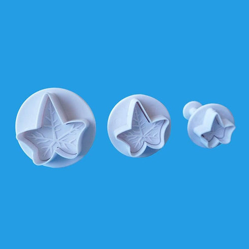 16 Pieces Fondant Plunger Cutters Daisy/Hydrangea/Five-petaled Flowers/Clovers/Maple Leaves Fondant Molds Sugarcraft Cake DIY Decorating Tools Coo...