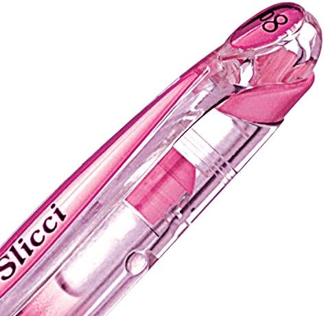 Pentel Arts Slicci Metallic 0.8 mm Needle Tip Gel Pen, Metallic Pink Ink, Box of 12 (BG208-Mp)...