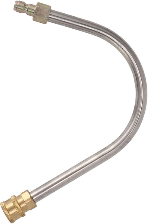 Pressure Washer Extension Wand, 45 Degree Curved 1/4 Inch Quick Connect Erosion Resistant 4000psi Pressure Washer Spray Lance for Hard To Touch Ar...