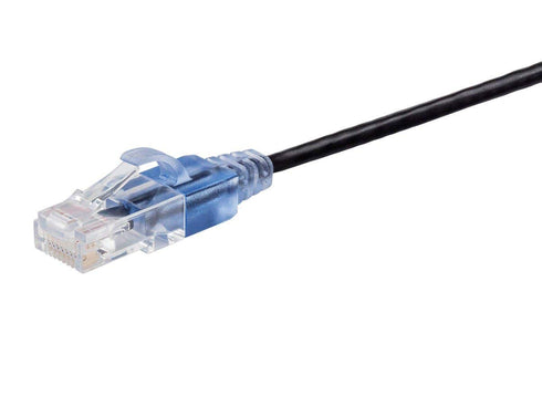 Monoprice Cat6A Ethernet Patch Cable - Snagless RJ45, 550Mhz, 10G, UTP, Pure Bare Copper Wire, 30AWG, 5-Pack, 3 Feet, Black - SlimRun Series...