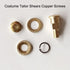 3 Pack Sewing Scissors Screw Replacement Ajustment Clip Copper Center Axis Tension Screws Suitable for 8/9 inch Garment Costume Tailor Scissor She...