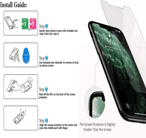 Phone Case for Ulefone Note 14 (6.52") with 1 X Tempered Glass Screen Protector, Slim Clear Shockproof X Anti-Scratch Soft TPU Gel Cover for Ulefo...