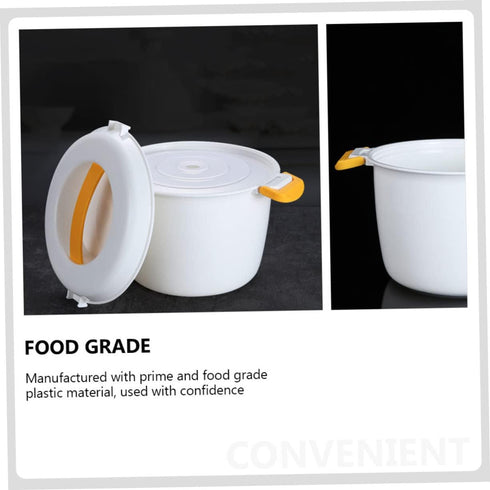 Rice Cooker Non- Stick Cooking Pot Microwave Rice Pot Spaghetti Microwave Cooker Kitchen Microwave Steamer Microwave Rice Cooking Soup Bowl Mug Of...