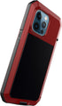 Heavy Duty Case for iPhone, Full Body Dustproof Dropproof Aluminum Alloy Case with Silicone Built-in Screen Protector (Red, for iPhone 13 pro max)...
