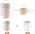 Lnrkai 5Pcs Camping Cups Plastic Set with Handle, Lightweight Breakfast Cups Reusable Unbreakable Mug with Pitcher Jug for Juice, Coffee, Tea, Wat...