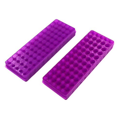 PCR Tube Rack Double Panel Microcentrifuge Test Tube Rack Holder for 0.5ml 1.5ml 2ml Test Tube, 60-Well - 2pcs...