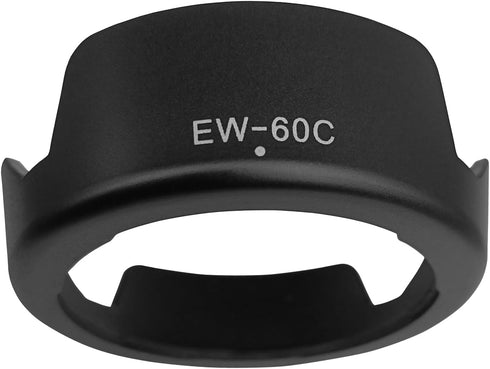 EW-60C Lens Hood for Canon EF-S 18-55mm f/3.5-5.6/ IS/IS II(Not for is STM),Lens,EF 28-90mm f/4-5.6 III,EF 28-80mm f/3.5-5.6 IV USM,58mm Digital T...