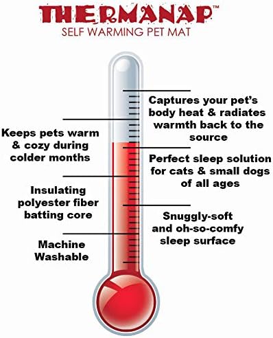 Furhaven ThermaNAP Self-Warming Cat Bed for Indoor Cats & Small Dogs, Washable & Reflects Body Heat - Quilted Faux Fur Reflective Bed Mat - Gray, ...