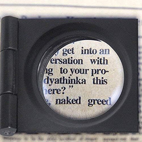 10 x 28mm Mini Three-Folding 10X Magnifier Portable Zinc Alloy Magnifier with Scale for Textile Optical Jewelry Tool...