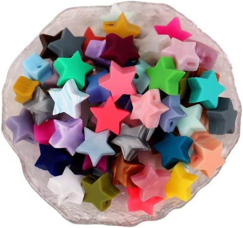 2Pcs Blue Star Knitting Needle Stoppers, Cute Knitting Silicone Stoppers, Needle Minder, Knitting Needle Point Protectors for Knitting Crochet Han...