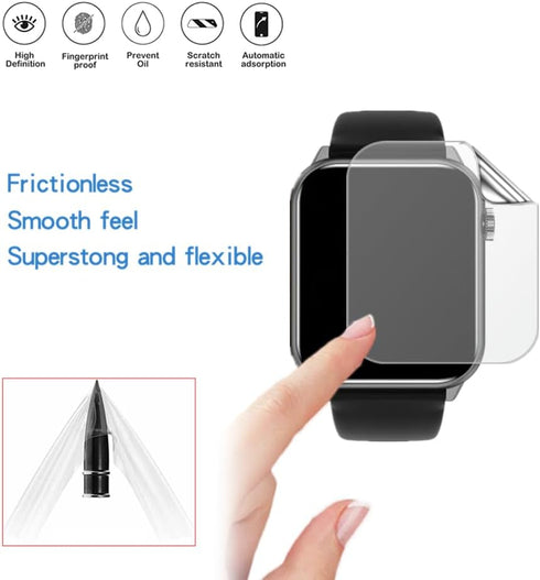 Screen Protector Compatible for HGYPK 1.85" Smart Watch, HD Full Coverage TPU Protective Film Compatible for HGYPK 1.85" Smart Watch (6PCS)...