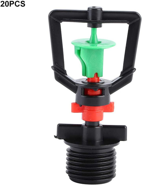Irrigation Sprinkler, 20Pcs Irrigation Nozzle G1/2 Micro Garden Watering Spray Head Misting Nozzle for Garden Yard Lawn...