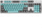 104 Key PBT Double Color Backlight Mechanical Keyboard Keycap Universal Column for Ikbc Cherry MX Mechanical Keyboard (Gray Cyan)...