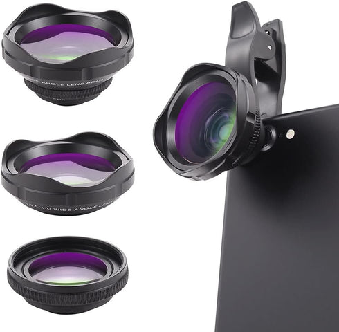 Lens Kit for iPhone and Android, 12X Macro Lens and 0.6X Wide Angle Lens Up to 120°, Phone Camera Lens, Color Black......