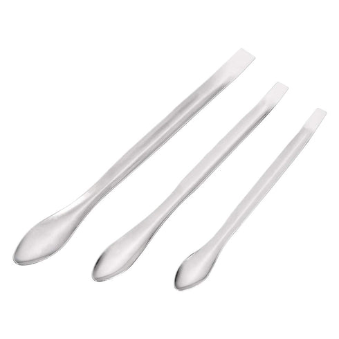 uxcell Micro Scoop Stainless Steel Reagent Sampling Lab Spoon Spatulas for Laboratory 3in1 9Pcs...