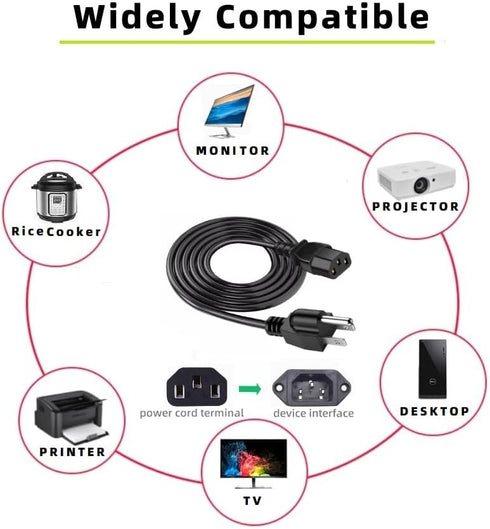 Amplifier Power Cable Cord Compatible Guitar Amp, ION iPA76C iPA76A iPA76S IPA23 Block Rocker, Block Party & Live, Job Rocker, Explorer Portable S...